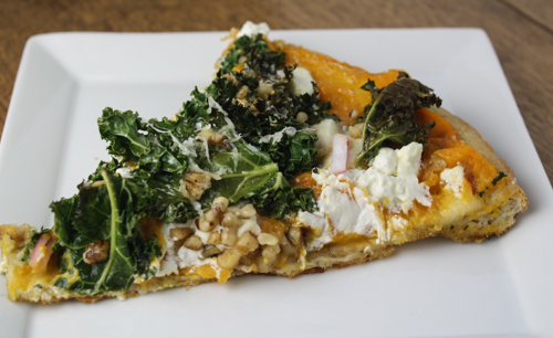 butternut squash and kale pizza