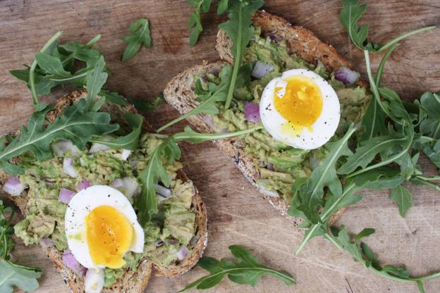 avocado toast with soft boiled egg