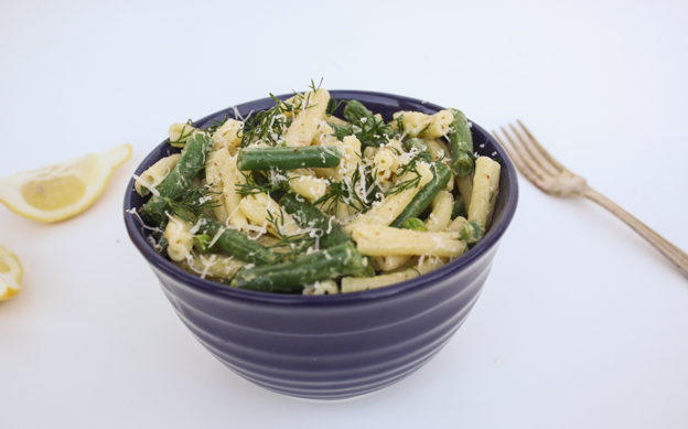 lemon-dill pasta with green beans and parmesan
