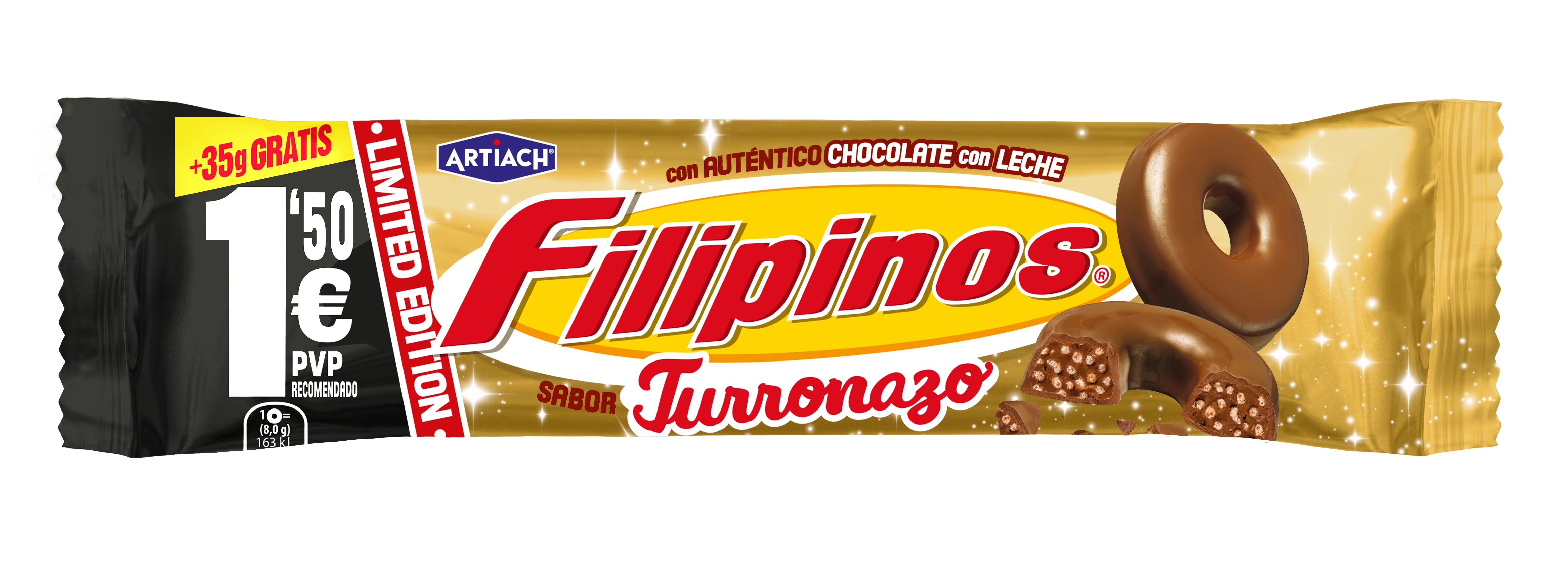FILIPINOS TURRONAZO 83 gr + 35 gr 12 uni