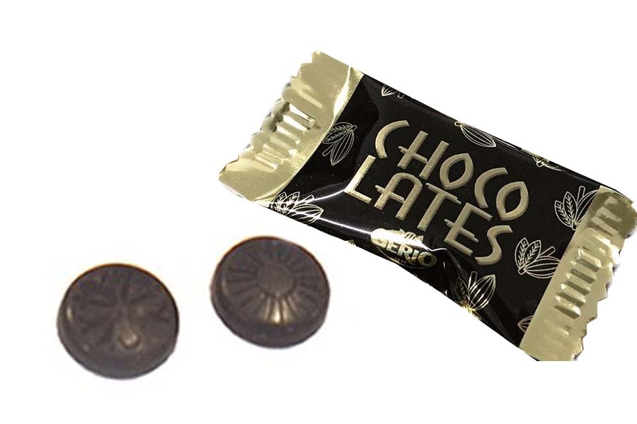 BOLSA NAPOLITANAS GERIO CHOCOLATE 600gr 180u