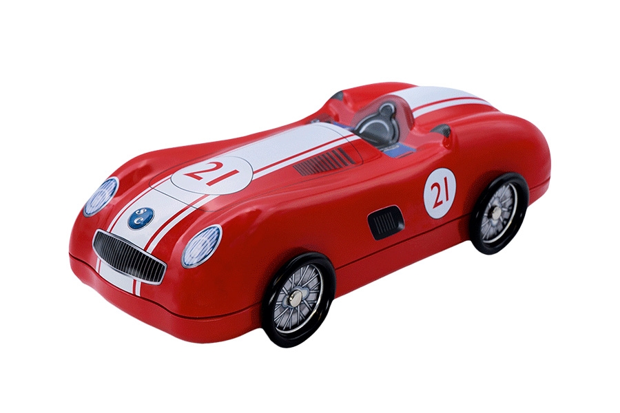 Coche 21 Clásico Rojo - Lata de Bombones de Praliné de Leche 150g