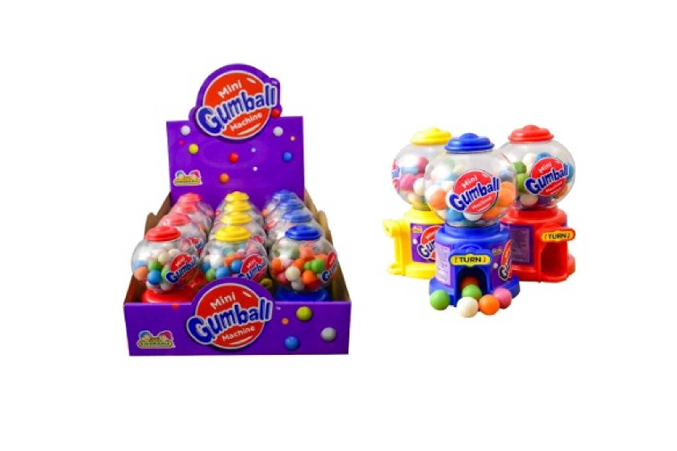 MAQUINA BOLAS MINI GUMBALL 12u 40g BIP