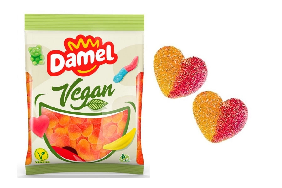 CORAZONES MELOCOTON VEGANOS kg DAMEL SG