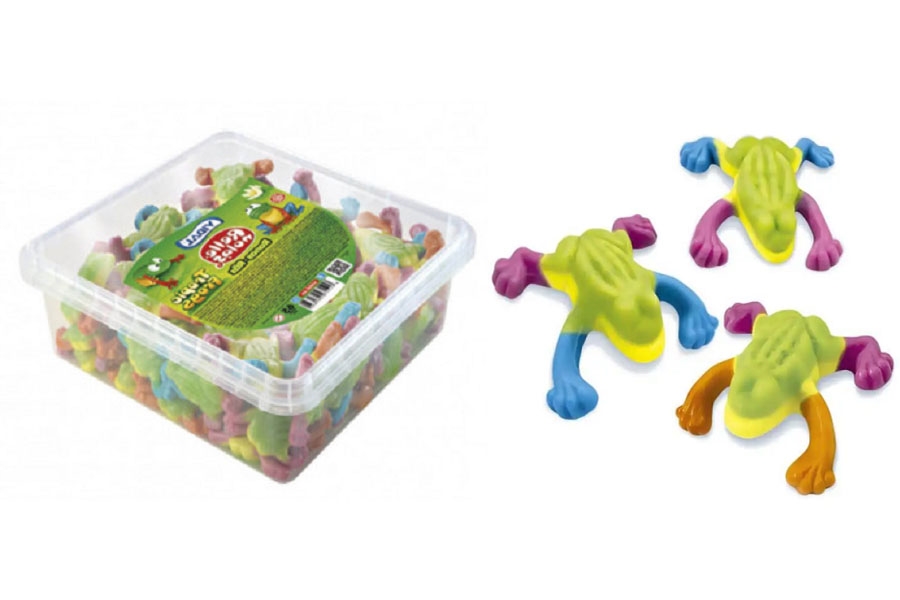 Vidal Rellenolas Ranas Rellenas 75 Unidades - Gominolas Tropicales con Relleno Explosivo