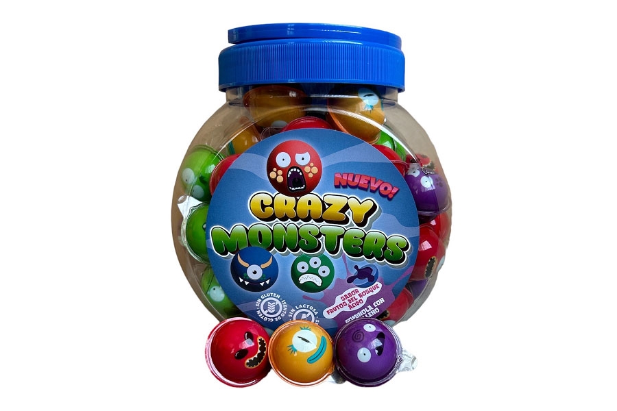 Ojos Crazy Monsters 60 Unidades - Golosinas Ácidas para Fiestas