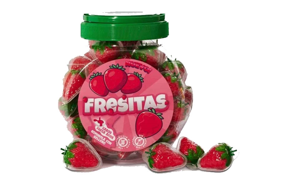 TARRO OJOS FRESITAS RELLENA 60 uni COOL CANDIES