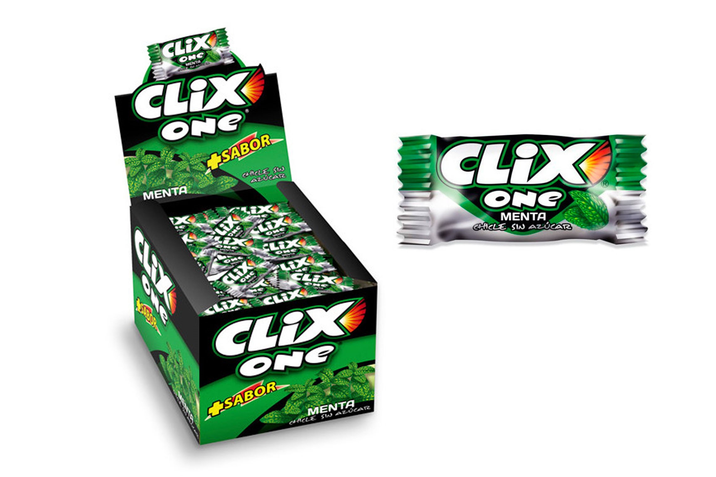 CHICLET CLIX ONE MENTA S/A 150 + 50 s/c PVP 5 cts