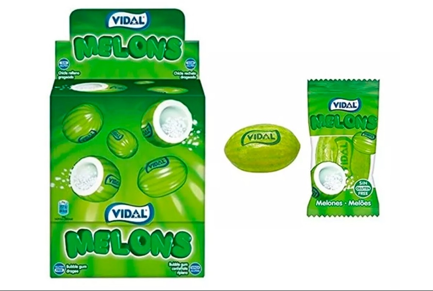 CHICLET MELON ENVUELTO VIDAL 200u SG PVA 10 cts