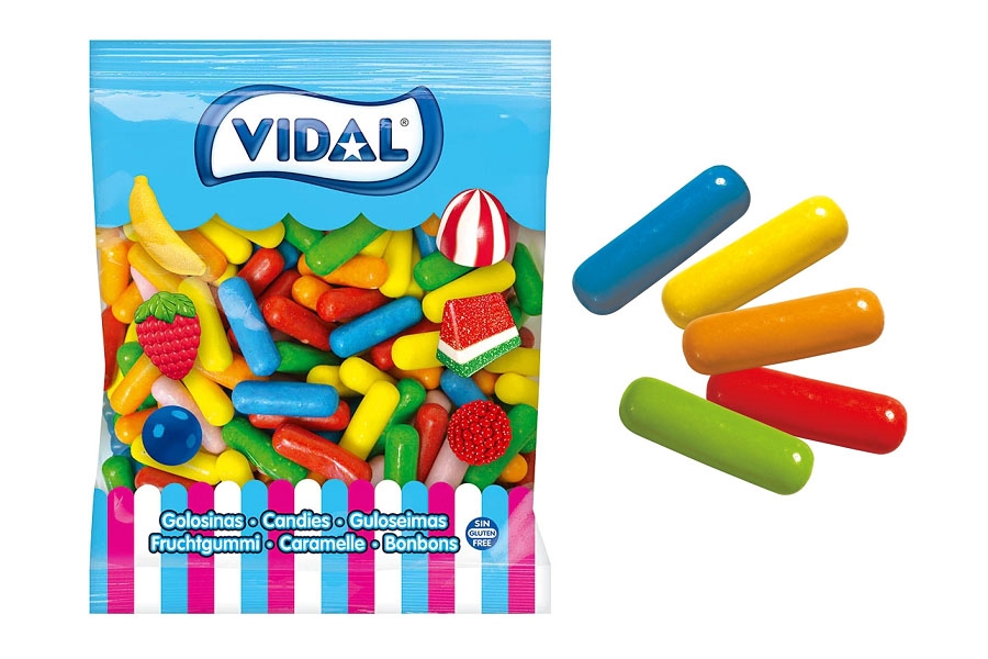 250 Unidades Chiclet Tizas Vidal PVA - Caramelos de Tiza Refrescantes 5 cts SG