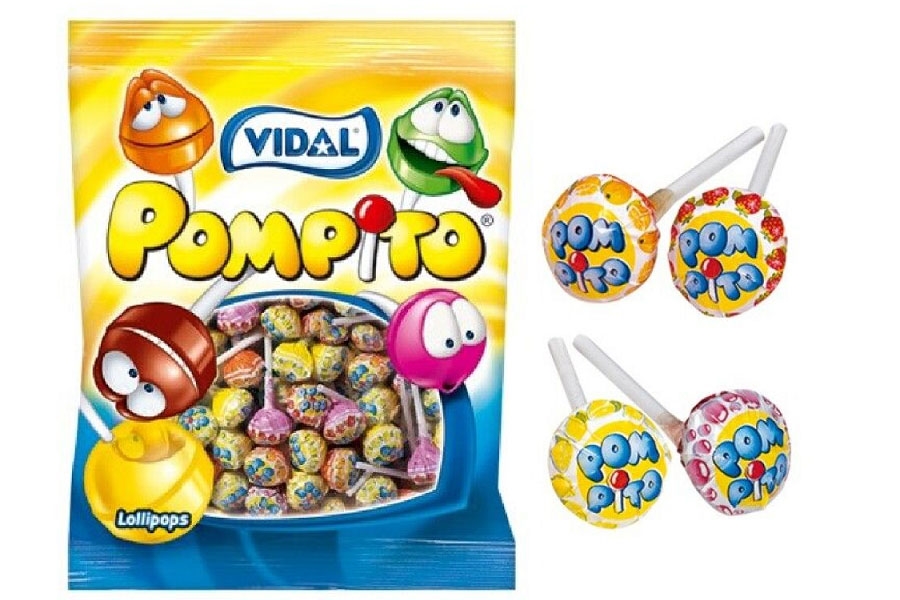 CHUPA CHUP POMPITOS VIDAL 100 uni PVA 10 cts SG