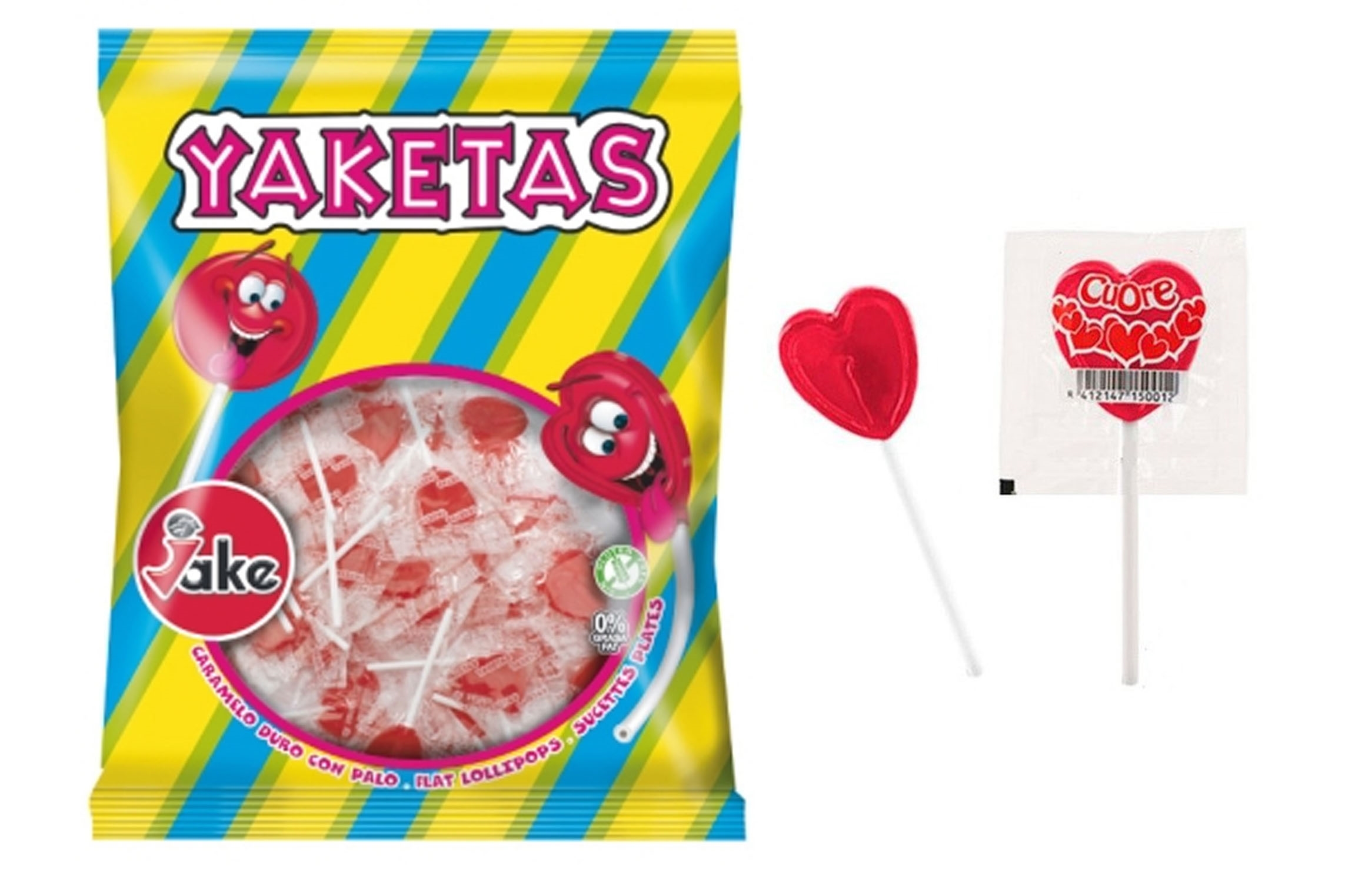 MINI PIRULETAS CORAZON FR CEREZ JAKE 150 uni