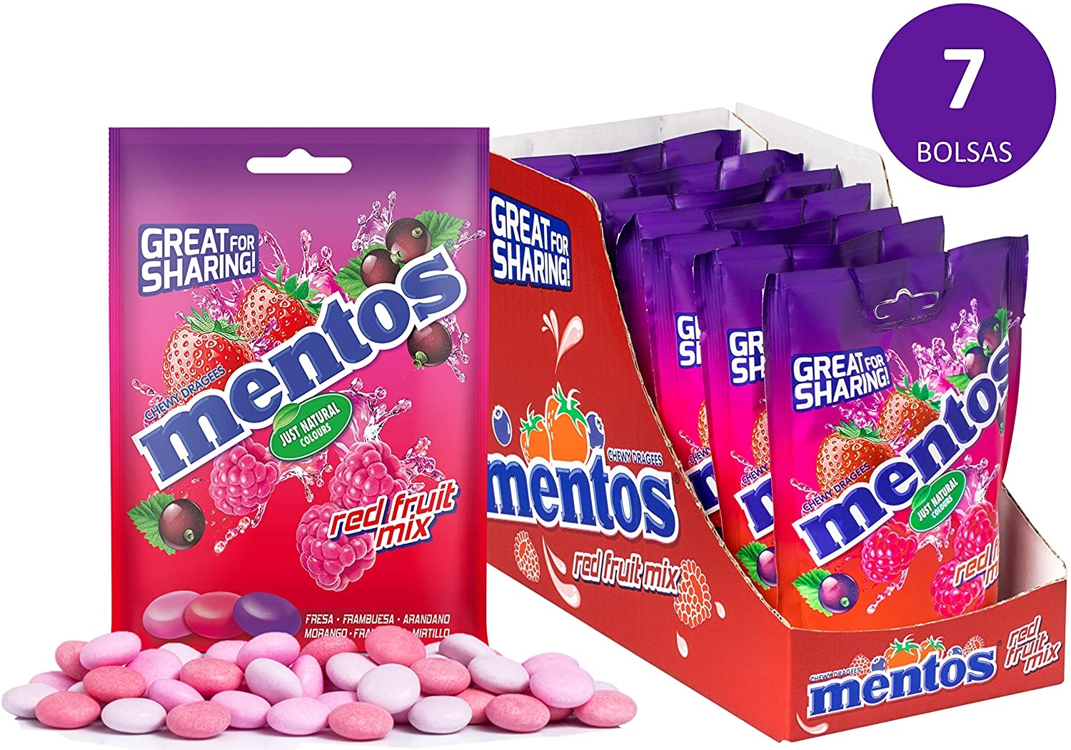 MENTOS BOLSITAS BERRY MIX BOLSA 7uni 160 gr.