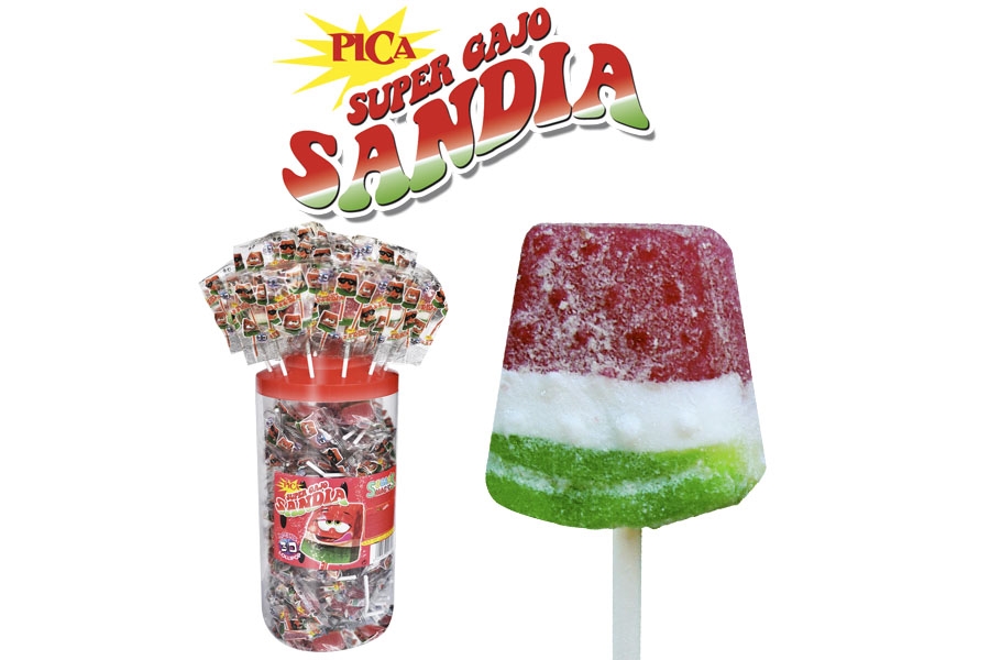 CHUPA TAJADA GAJOS SANDIA 100u 0.20 Eu SUGAR MAGIC