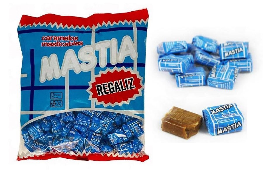Bolsa Mastia Regaliz 190u Aprox 1kg - Caramelo Masticable Juan López