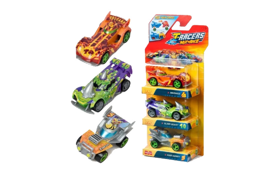 BLISTER T-RACERS MIX 'N RACE PACK 3  PVP 4.95 Euro