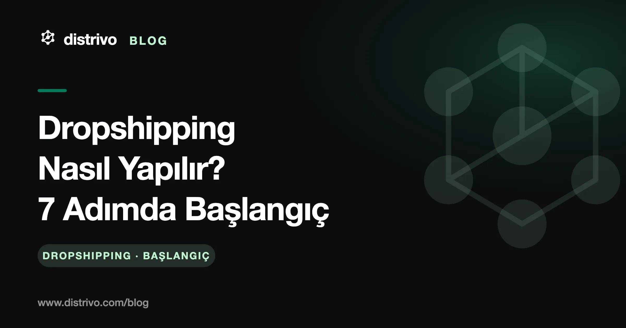 Dropshipping nasıl yapılır? 7 adımda başlangıç rehberi — Distrivo Blog kapağı