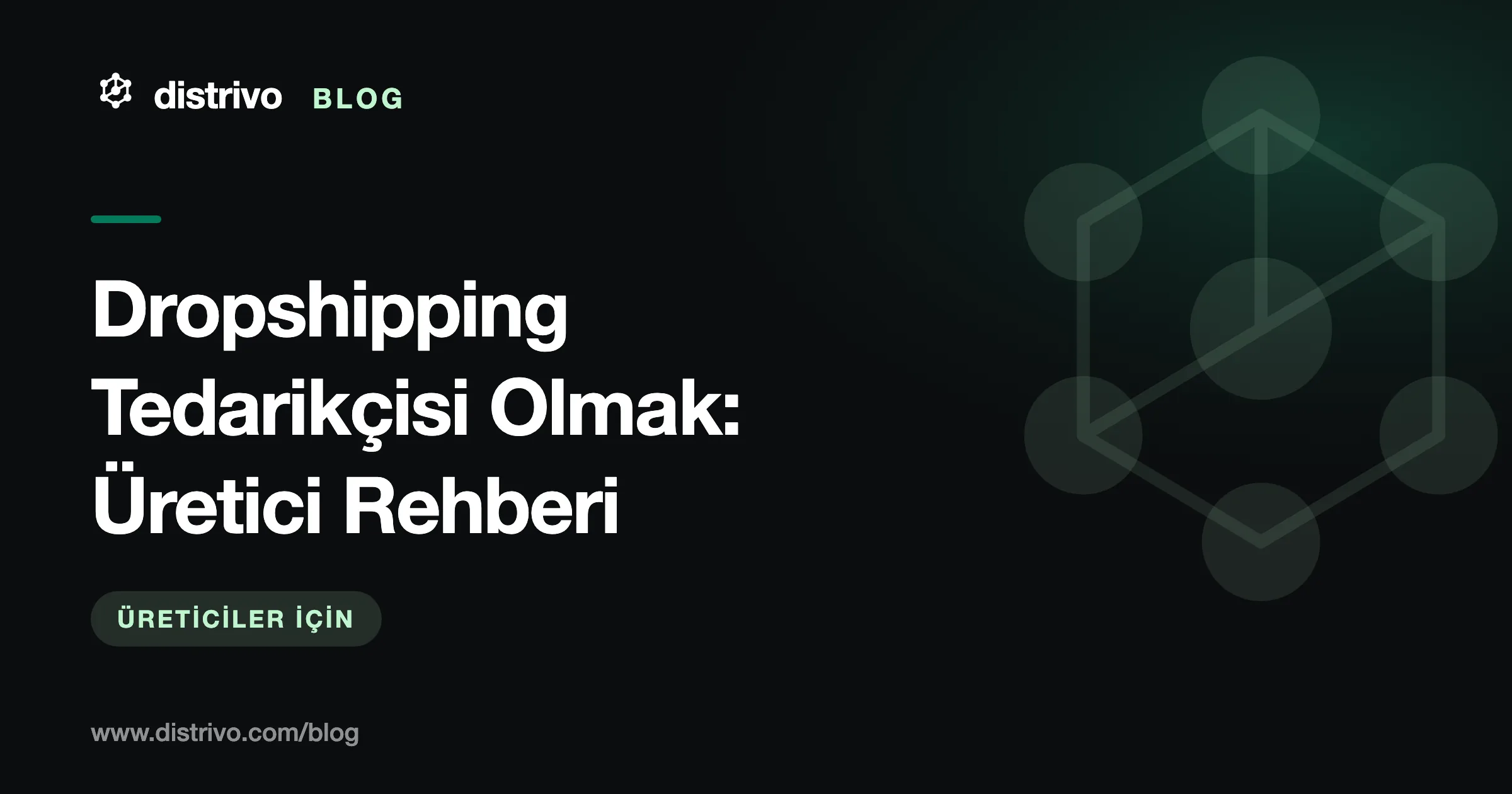 Dropshipping tedarikçisi olmak: üreticiler için rehber — Distrivo Blog kapağı