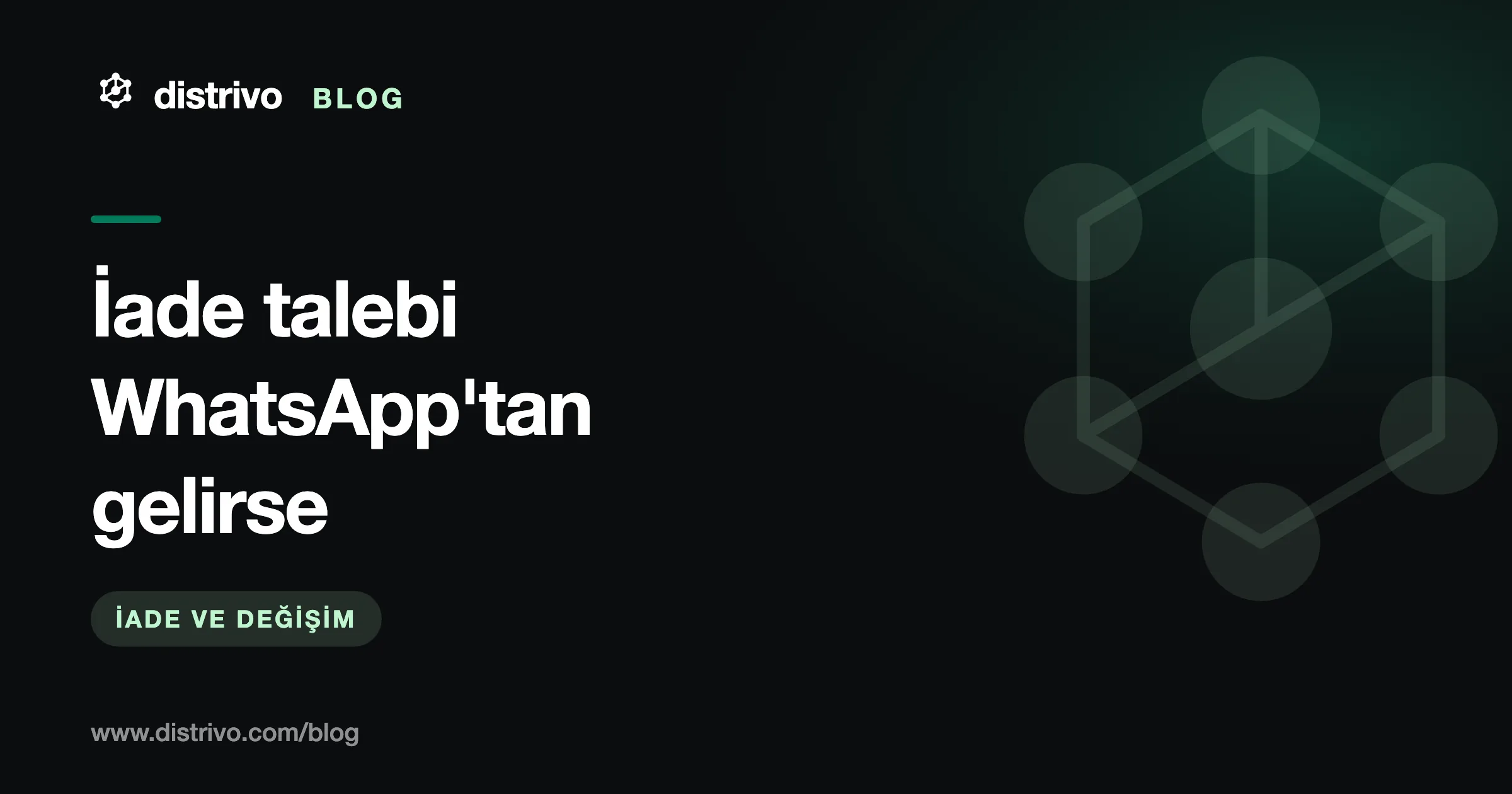 İade talebi WhatsApp'tan gelirse — mesajda iade ve değişim yönetimi, Distrivo Blog kapağı