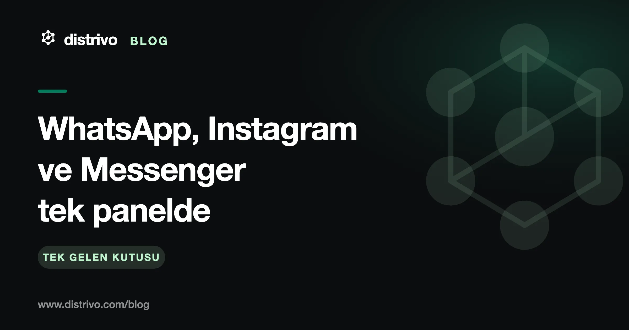 WhatsApp, Instagram ve Messenger tek panel — üç kanalı tek gelen kutusunda toplama rehberi, Distrivo Blog kapağı