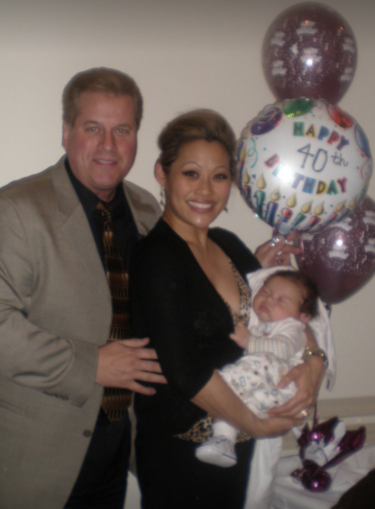 Happy 40th Birthday with newborn