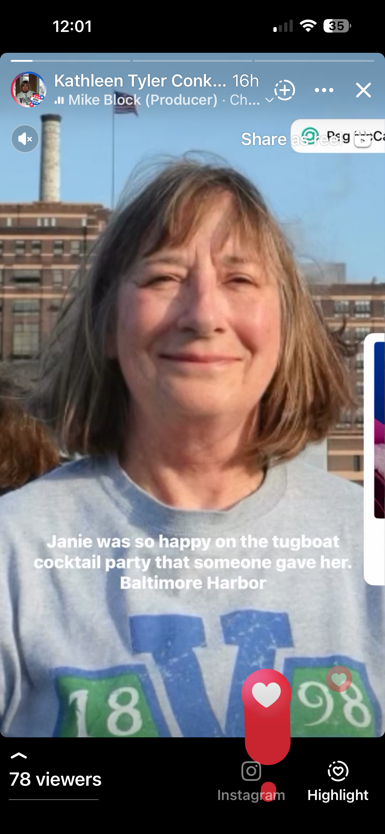 On a tugboat cocktail party