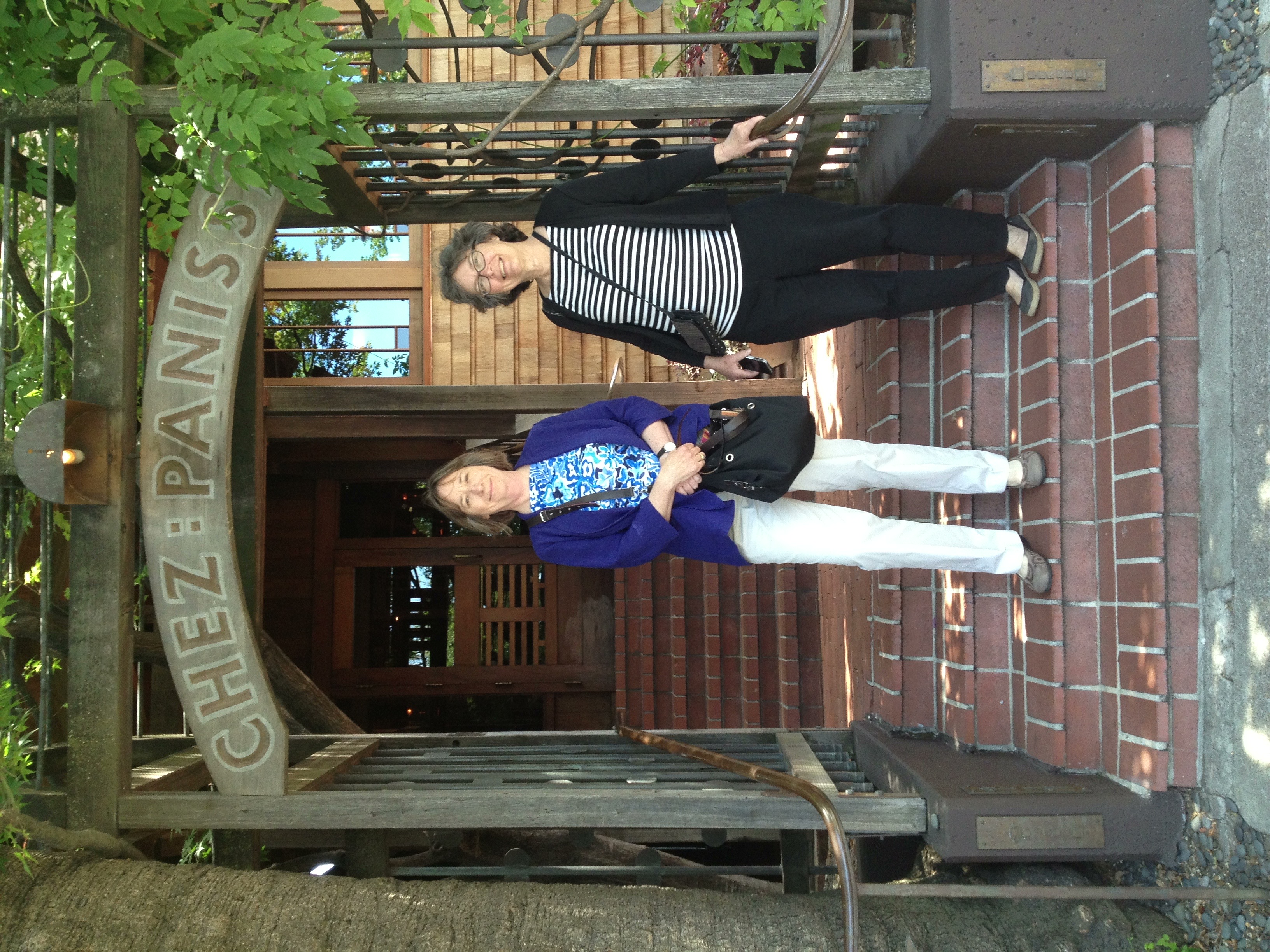 Peg & Jane at Chez Panisse in Berkeley