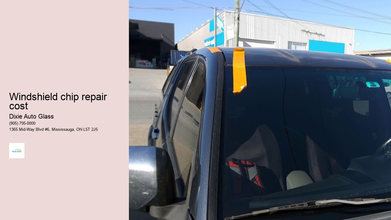 Windshield chip repair cost