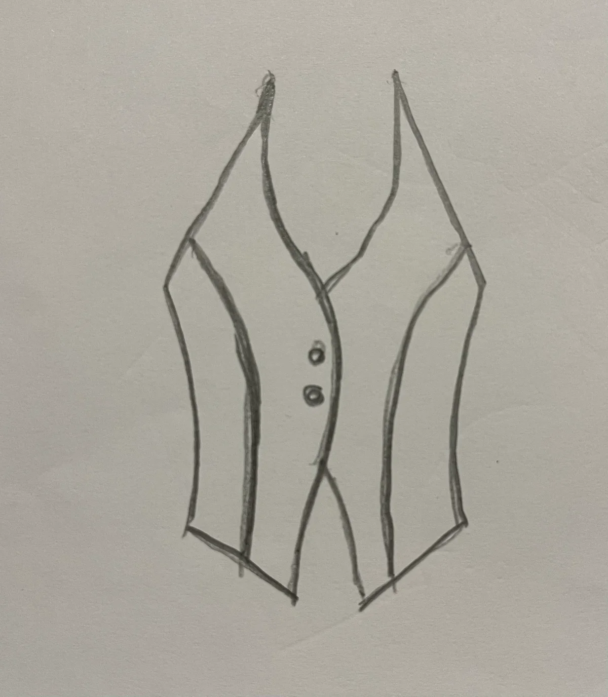 Hand-drawn front and back design sketch of the Striped Top on DIYO