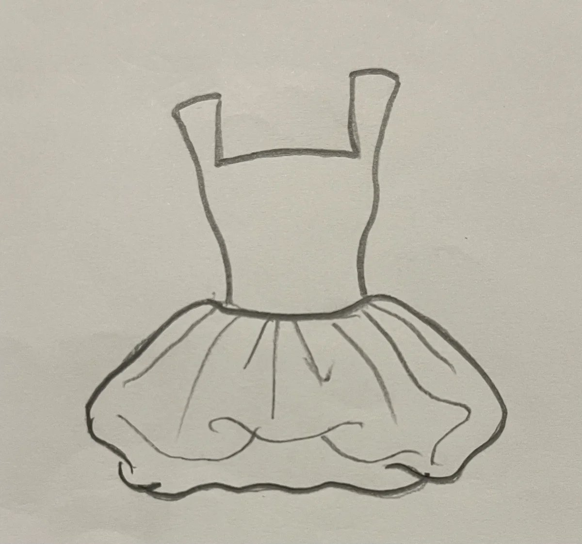 Hand-drawn front and back design sketch of the Tank Top on DIYO