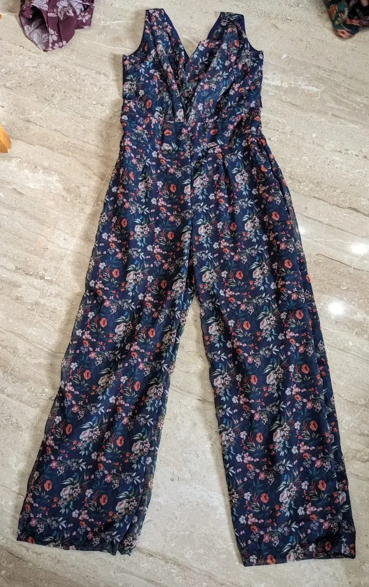 Custom satin jumpsuit stitched by DIYO