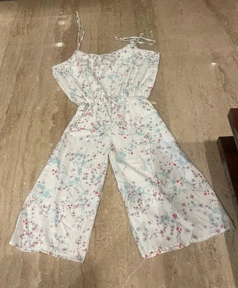 Custom floral cotton jumpsuit stitched by DIYO