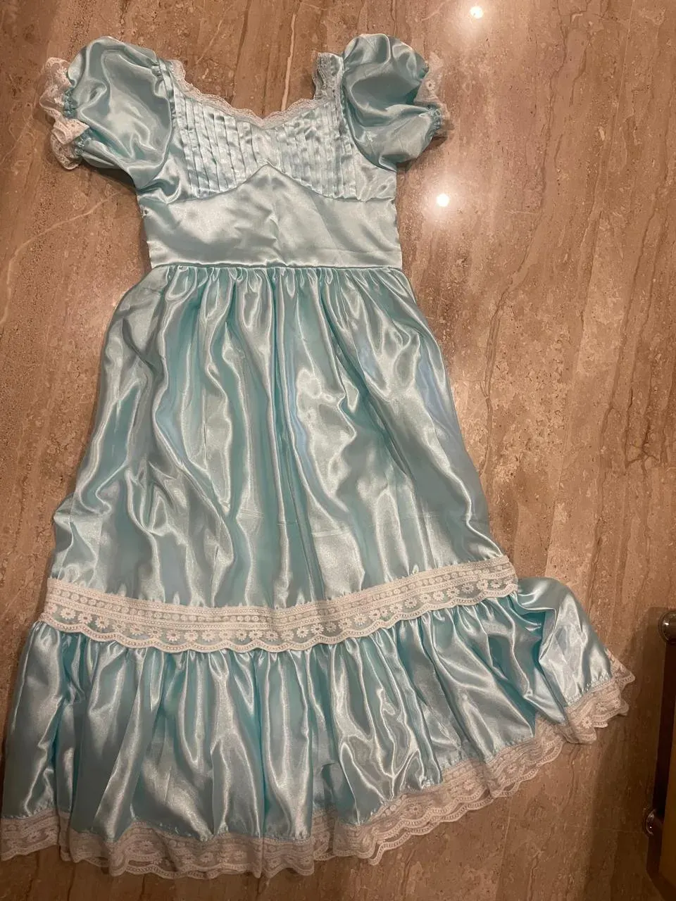 Custom satin maxi dress stitched by DIYO