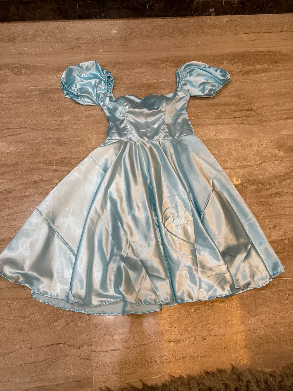 Custom satin maxi dress stitched by DIYO