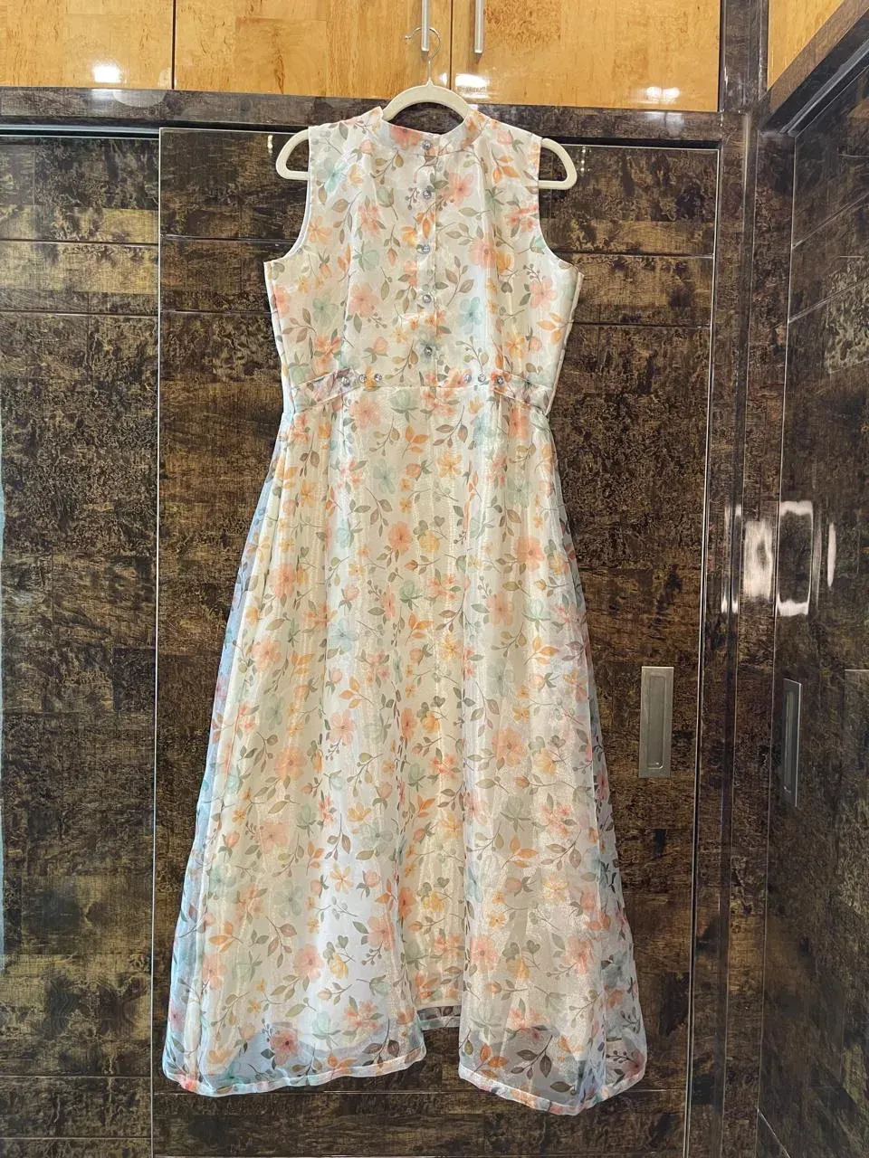 Custom organza maxi dress stitched by DIYO