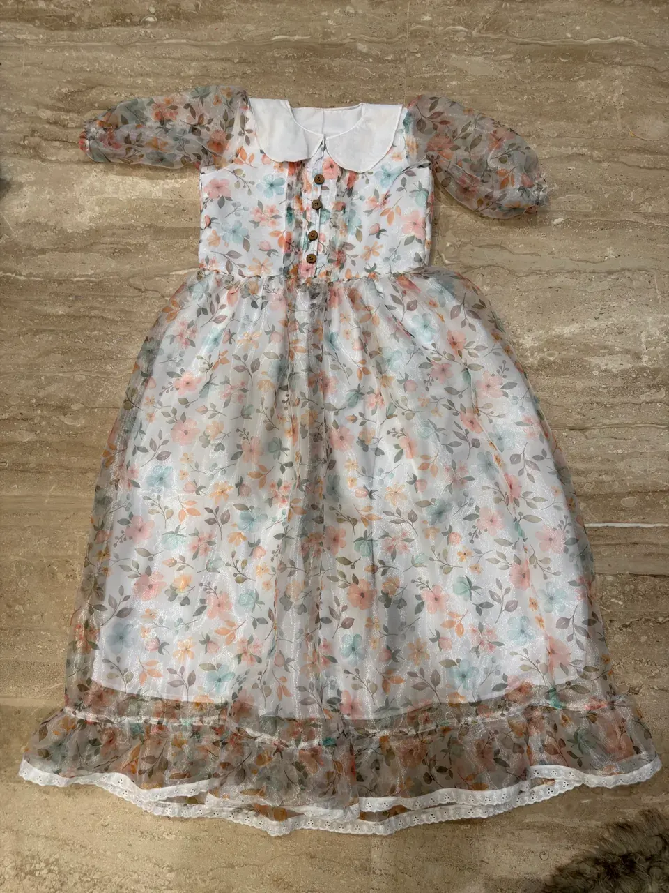 Custom organza maxi dress stitched by DIYO