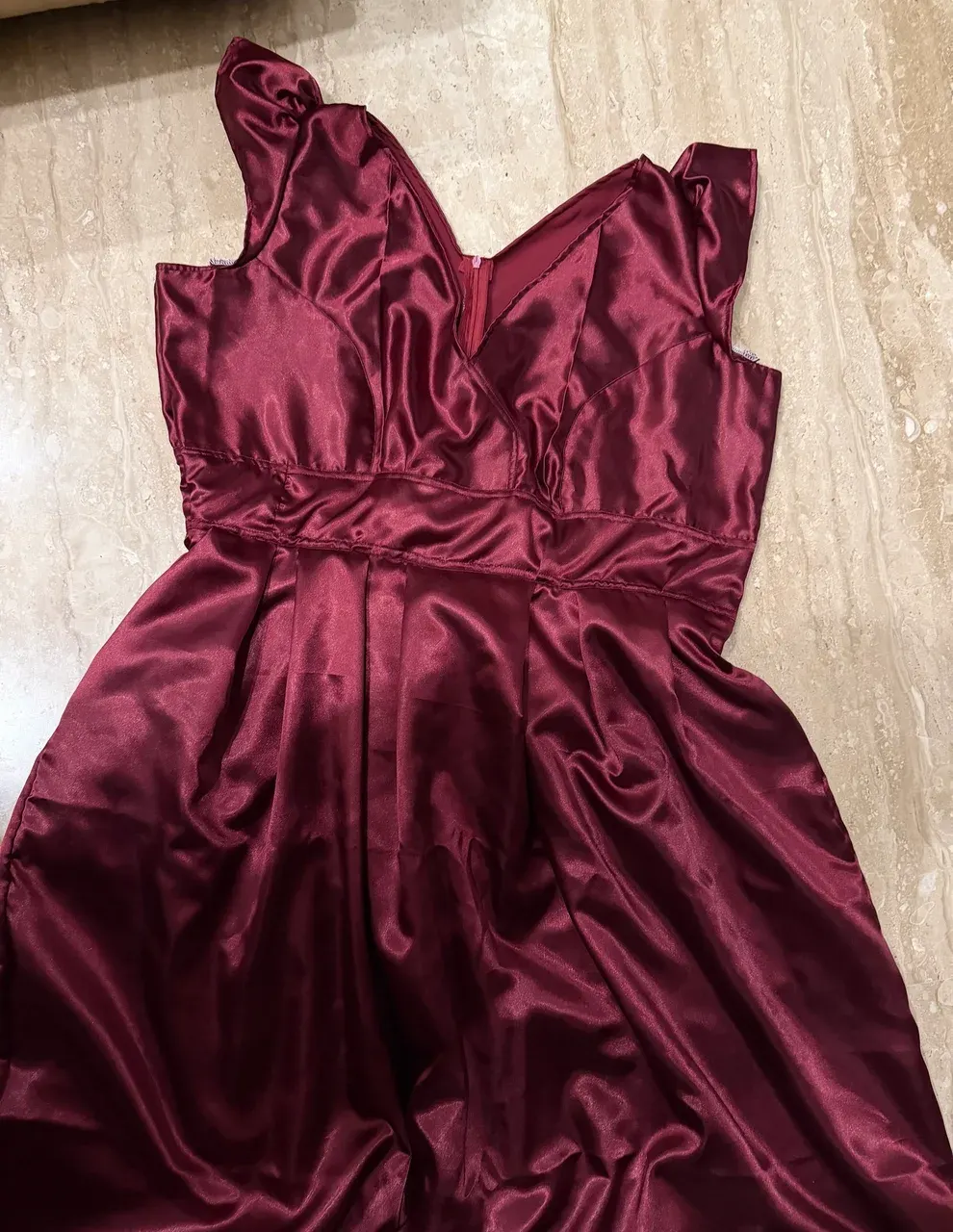 Custom satin maxi dress stitched by DIYO