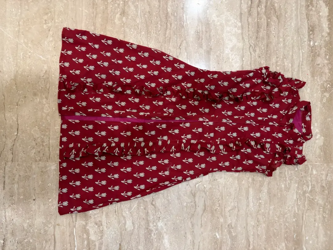 Custom small prints maxi dress stitched by DIYO