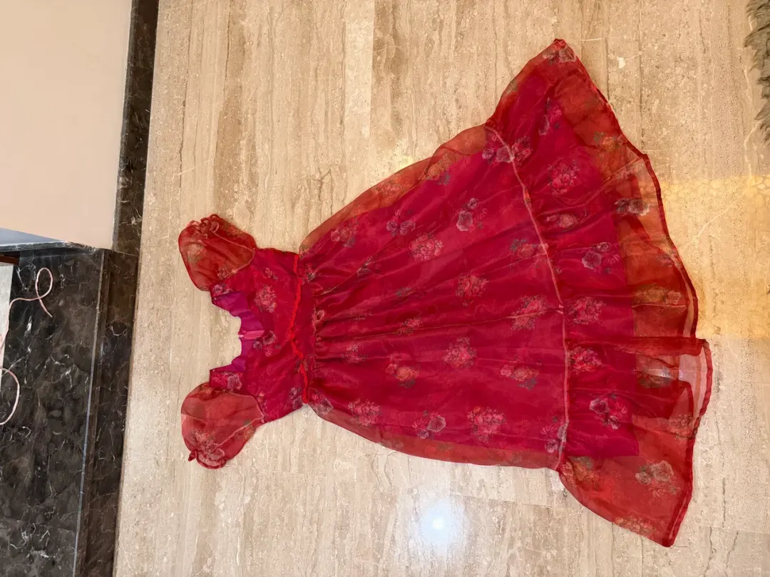 Custom georgette floral maxi dress stitched by DIYO