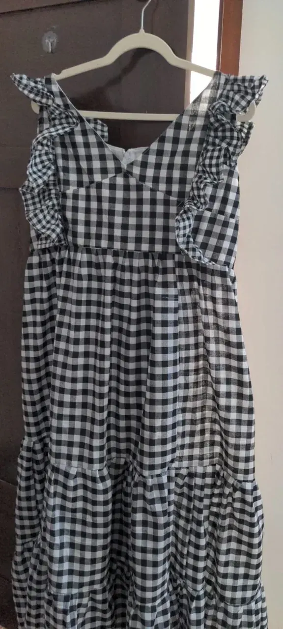 Custom checks maxi dress stitched by DIYO