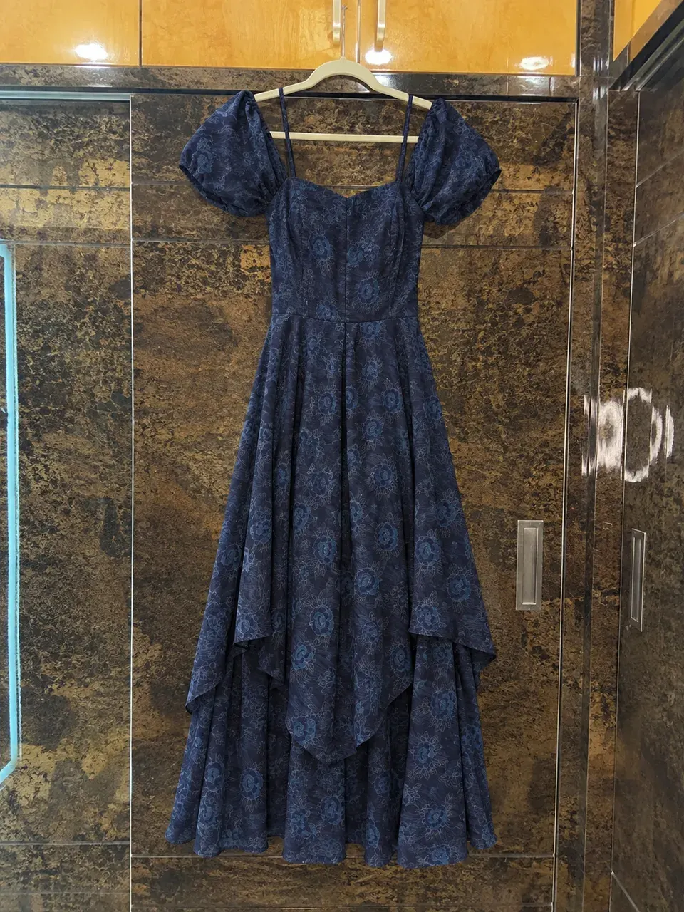 Custom georgette floral maxi dress stitched by DIYO