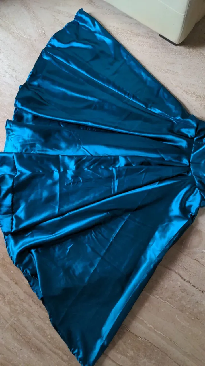 Custom satin maxi dress stitched by DIYO