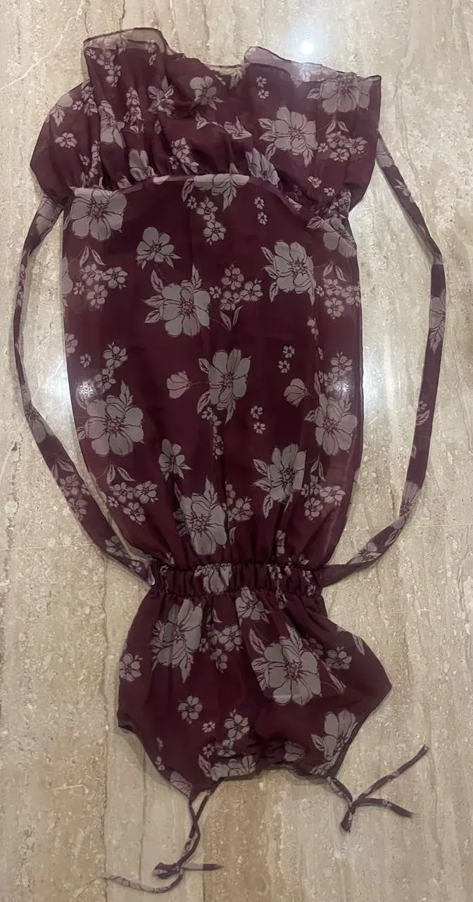 Custom georgette floral maxi dress stitched by DIYO