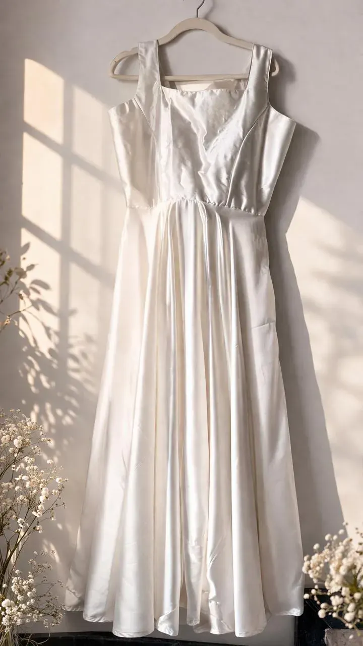 Custom plain maxi dress stitched by DIYO