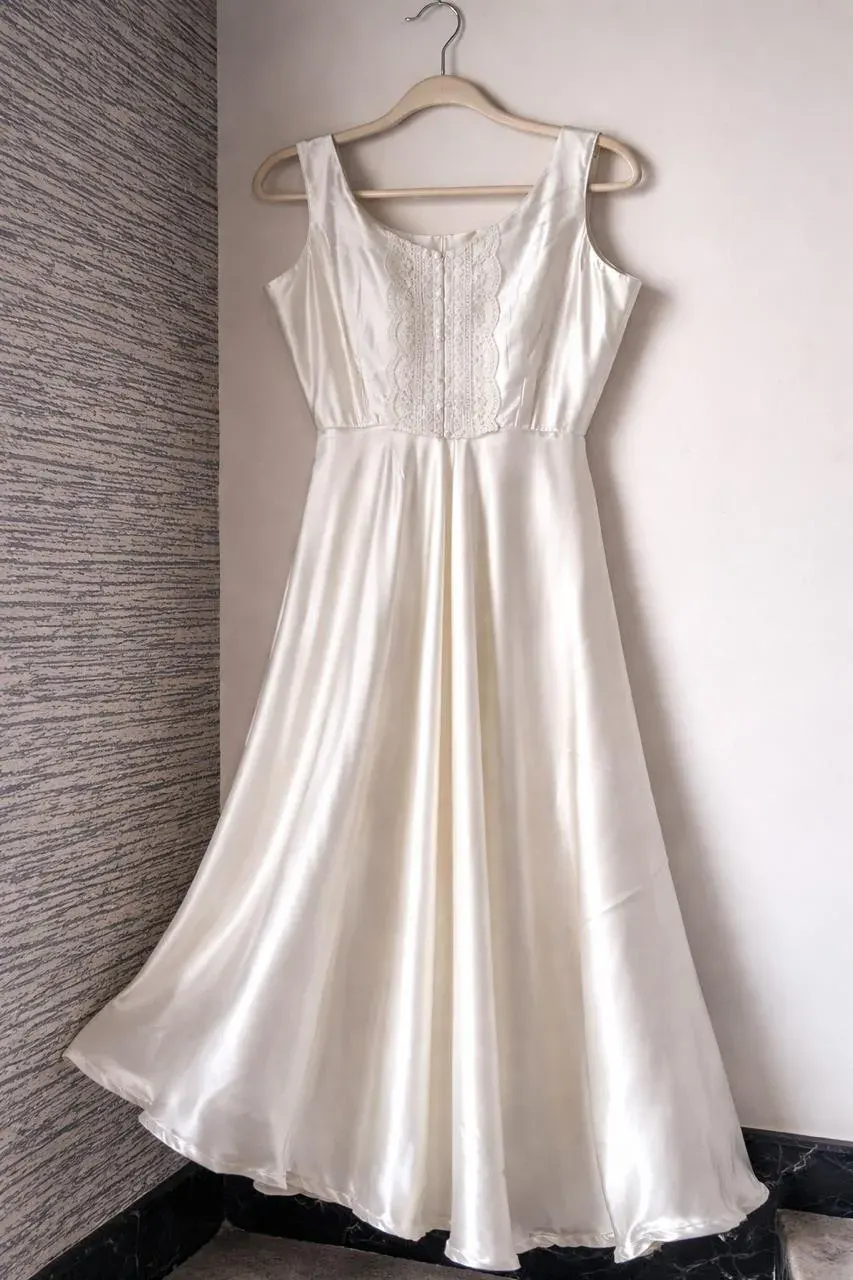 Custom plain maxi dress stitched by DIYO