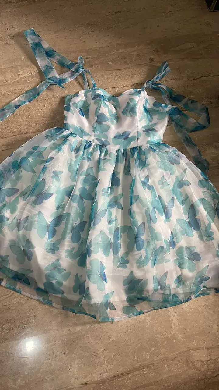 Custom organza short dress stitched by DIYO