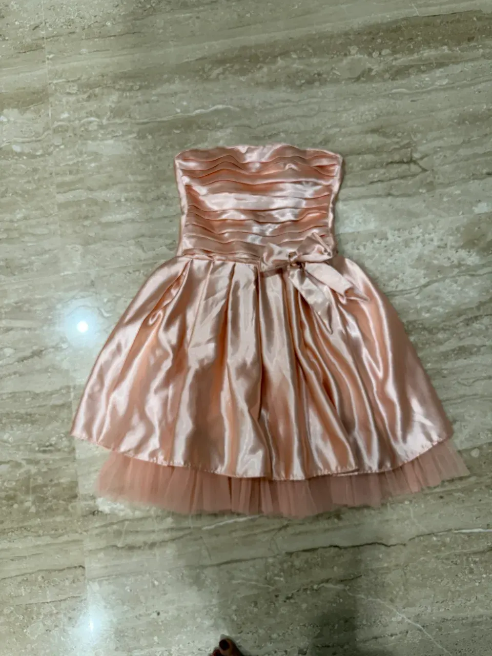 Custom satin short dress stitched by DIYO