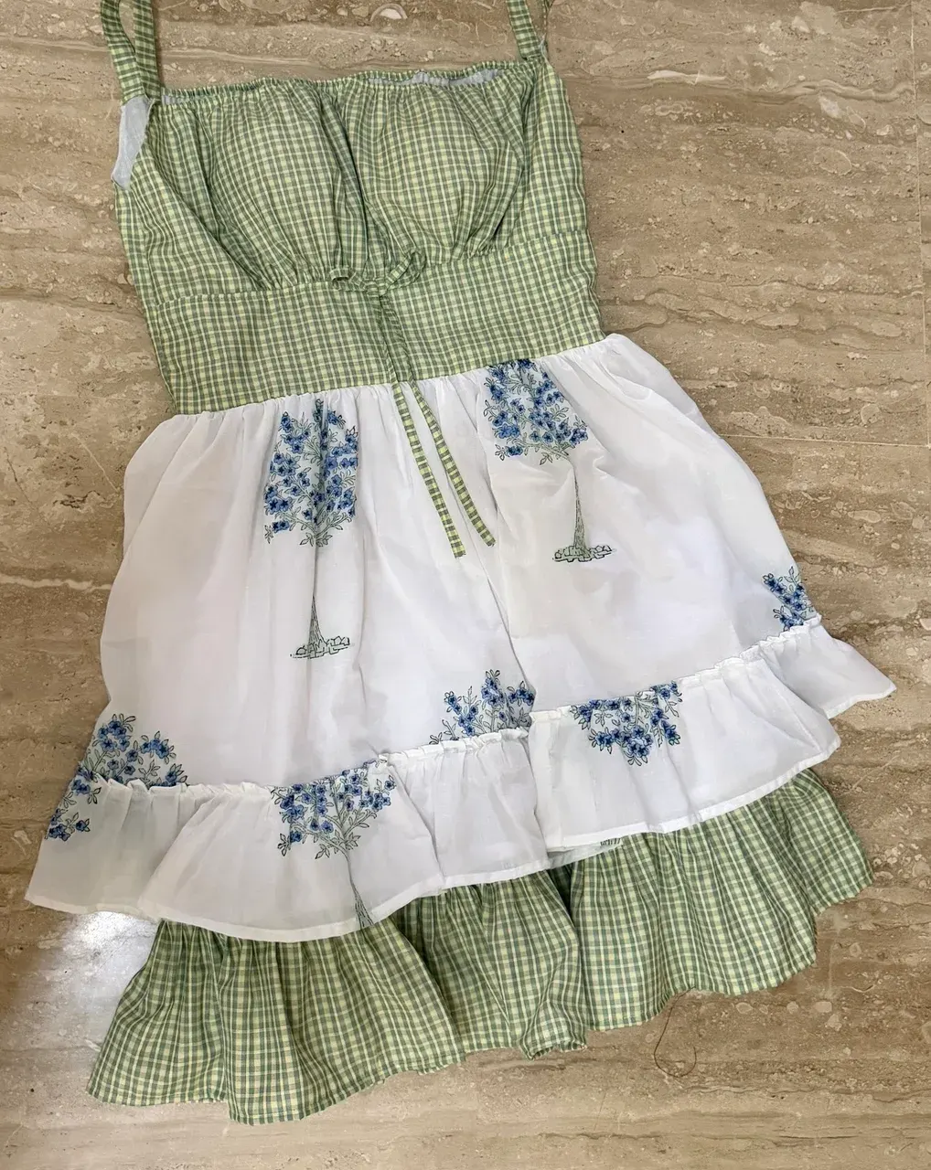 Custom floral cotton short dress for a everyday, stitched by DIYO