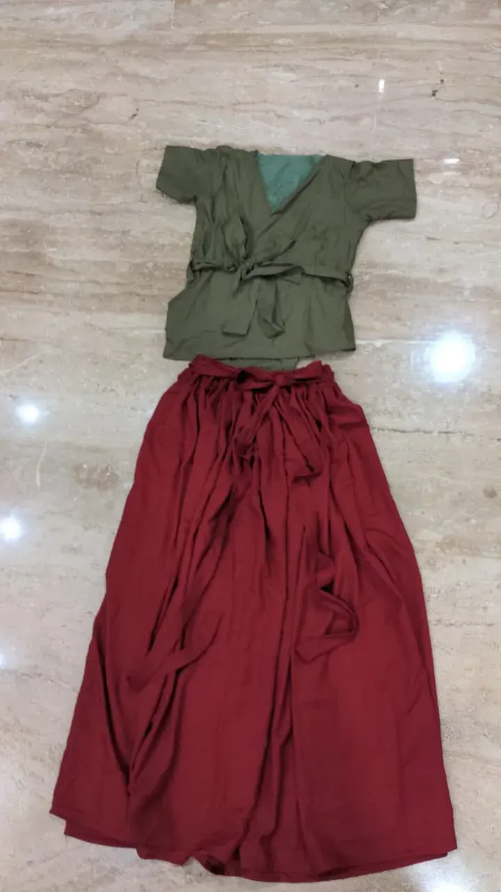 Custom plain co-ord set stitched by DIYO