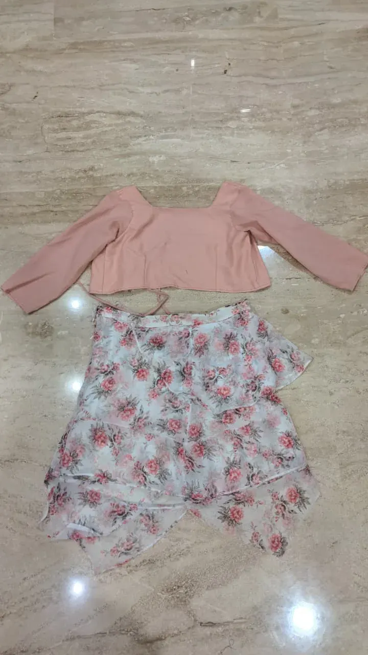 Custom georgette floral co-ord set stitched by DIYO
